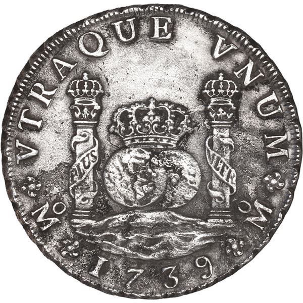MEXICO, Mexico City, pillar 8 reales, Philip V, 1739 MF.