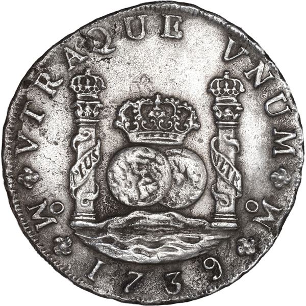 MEXICO, Mexico City, pillar 8 reales, Philip V, 1739 MF.