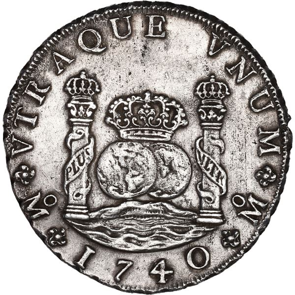 MEXICO, Mexico City, pillar 8 reales, Philip V, 1740/30 MF.