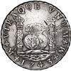 Image 1 : MEXICO, Mexico City, pillar 8 reales, Philip V, 1743 MF.