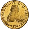 Image 1 : CHILE, Santiago, gold bust 8 escudos, Ferdinand VI, 1751 J, NGC MS 63 (Shipwreck Blue Label).