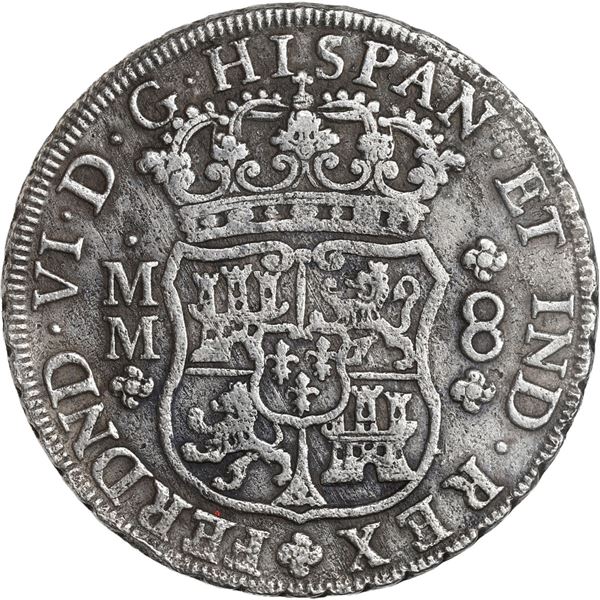 MEXICO, Mexico City, pillar 8 reales, Ferdinand VI, 1755 MM.