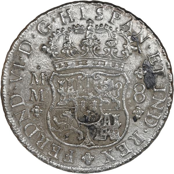 MEXICO, Mexico City, pillar 8 reales, Ferdinand VI, 1755 MM.