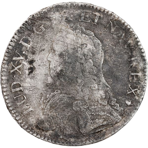 FRANCE, Reims mint, ecu, Louis XV, 1728-S.