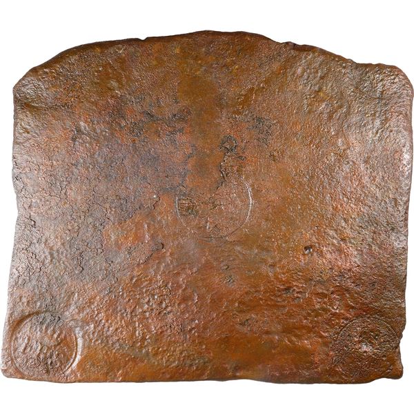 SWEDEN, Avesta mint, copper 4 daler "plate money," Fredrik I, date not visible (1750).