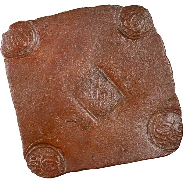 SWEDEN, Avesta mint, copper 1 daler "plate money," Karl XII, 1715.