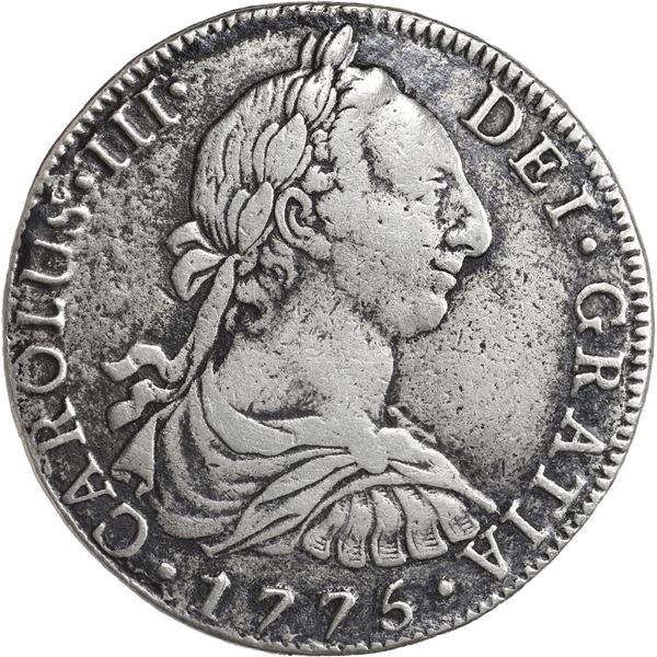 MEXICO, Mexico City, bust 8 reales, Charles III, 1775 FM.