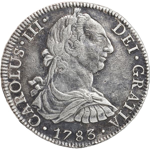 MEXICO, Mexico City, bust 8 reales, Charles III, 1783 FF.