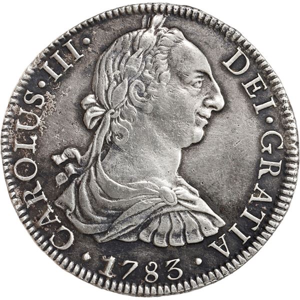 MEXICO, Mexico City, bust 8 reales, Charles III, 1783 FF.