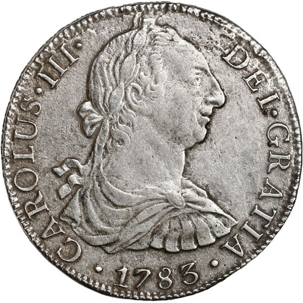 MEXICO, Mexico City, bust 8 reales, Charles III, 1783 FF.