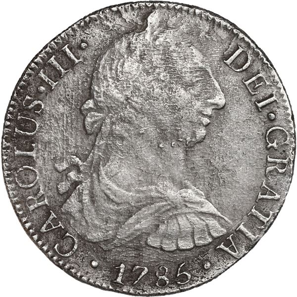 MEXICO, Mexico City, bust 8 reales, Charles III, 1785 FM.