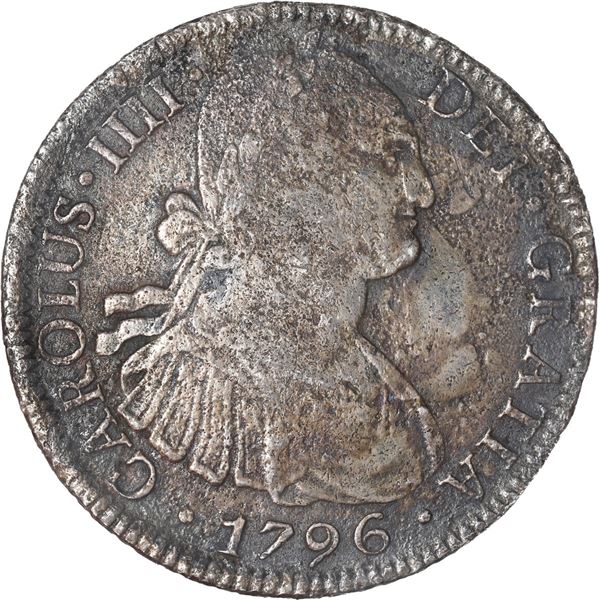 MEXICO, Mexico City, bust 8 reales, Charles IV, 1796 FM, ex-Lloyd's.
