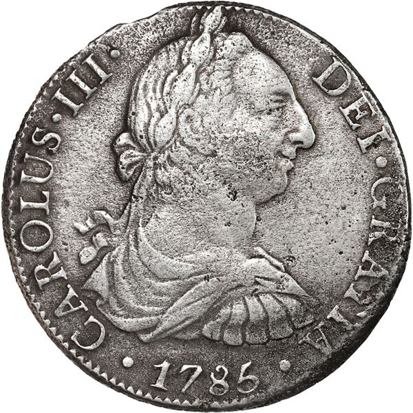 MEXICO, Mexico City, bust 8 reales, Charles III, 1785 FM.