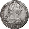 Image 1 : MEXICO, Mexico City, bust 8 reales, Charles III, 1785 FM.