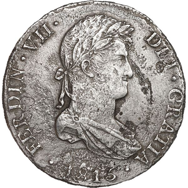 PERU, Lima, bust 8 reales, Ferdinand VII, 1815 JP.