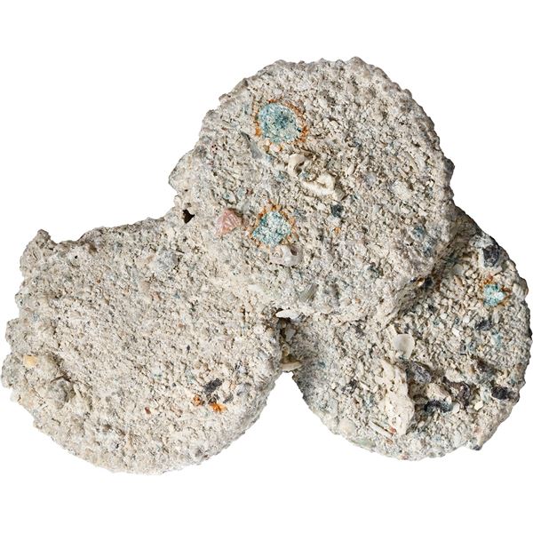 VARIOUS COUNTRIES, mints uncertain, clump of four heavily encrusted silver coins (either Dutch 2½ gu