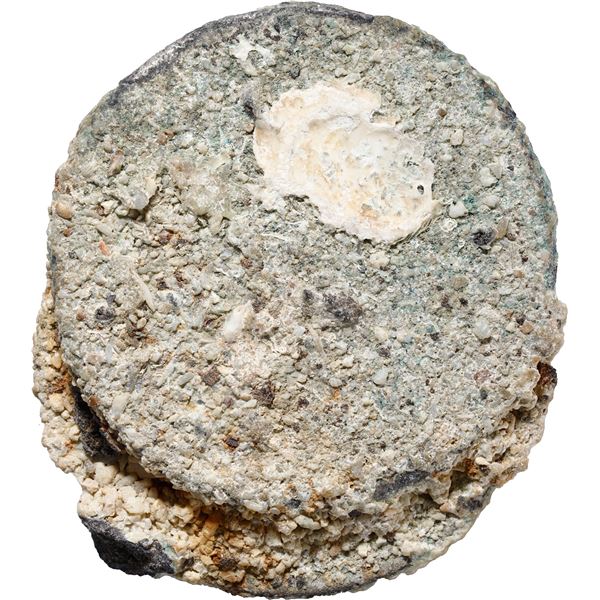 VARIOUS COUNTRIES, mints uncertain, clump of two heavily encrusted silver coins (either Dutch 2½ gul