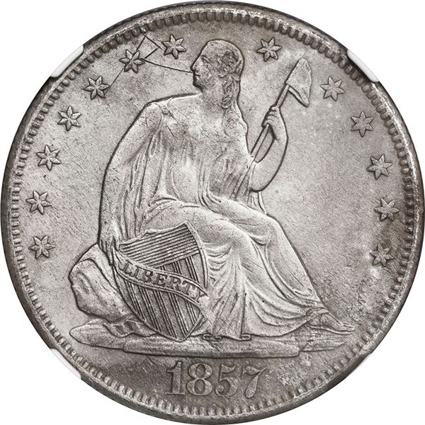 UNITED STATES, New Orleans mint, Seated Liberty half dollar, 1857-O, NGC Shipwreck Effect (SS Republ