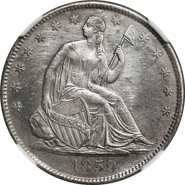 UNITED STATES, New Orleans mint, Seated Liberty half dollar, 1859-O, NGC Shipwreck Effect (SS Republ