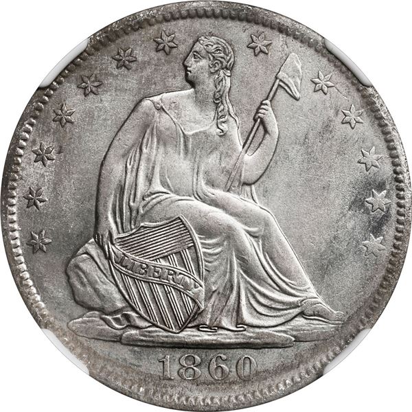 UNITED STATES, New Orleans mint, Seated Liberty half dollar, 1860-O, NGC Shipwreck Effect (SS Republ