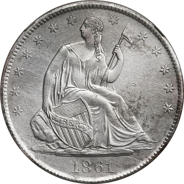 UNITED STATES, New Orleans mint, Seated Liberty half dollar, 1861-O, Confederate States issue (die W