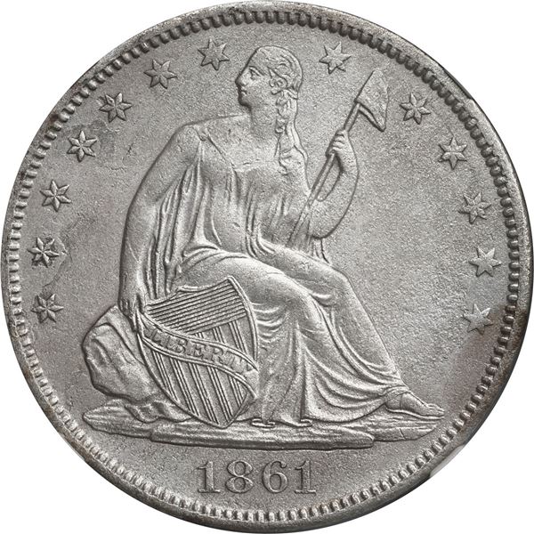 UNITED STATES, New Orleans mint, Seated Liberty half dollar, 1861-O, Confederate States issue (die W