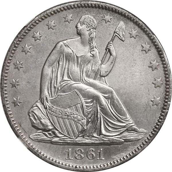 UNITED STATES, New Orleans mint, Seated Liberty half dollar, 1861-O, Confederate States issue (die W