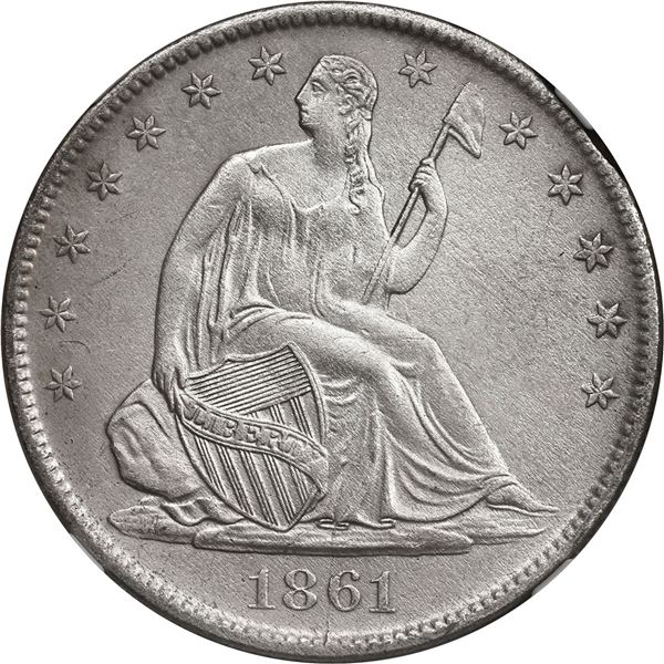 UNITED STATES, New Orleans mint, Seated Liberty half dollar, 1861-O, Confederate States issue (die W