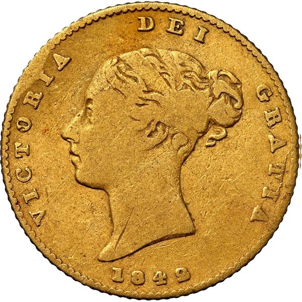 GREAT BRITAIN, London, gold ½ sovereign, Victoria (young head), 1842, NGC VG 8 (Shipwreck Blue Label