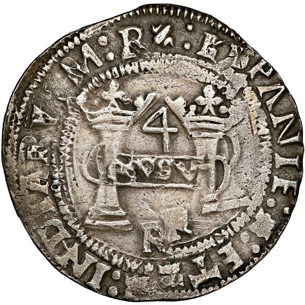 MEXICO, Mexico City, 4 reales, Charles-Joanna, "Early Series," assayer Latin R (Rincón) at bottom be