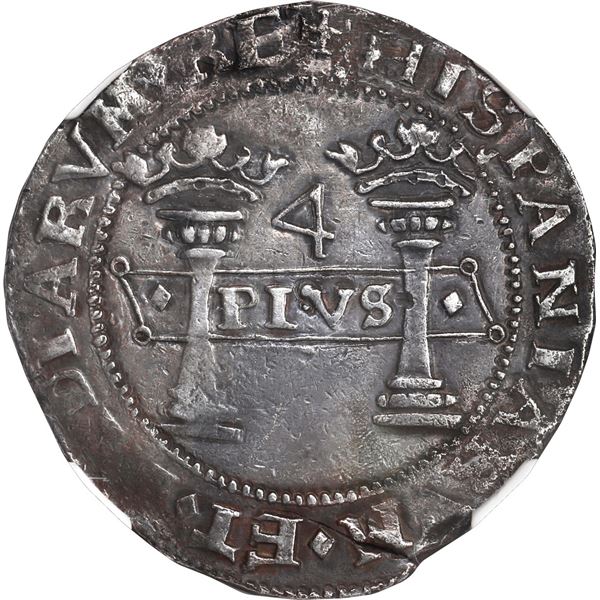 MEXICO, Mexico City, 4 reales, Charles-Joanna, "Early Series," assayer P to right, mintmark M to lef