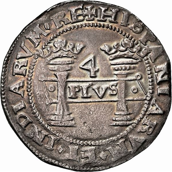 MEXICO, Mexico City, 4 reales, Charles-Joanna, "Early Series," assayer P to right, mintmark M to lef