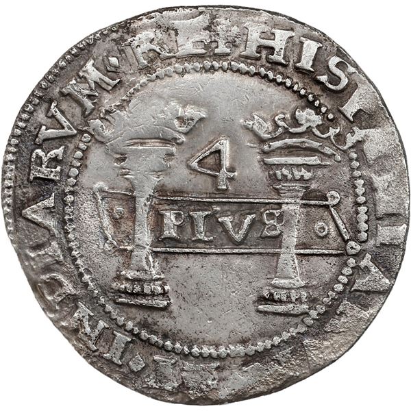 MEXICO, Mexico City, 4 reales, Charles-Joanna, "Early Series," Assayer F to right, mintmark M to lef