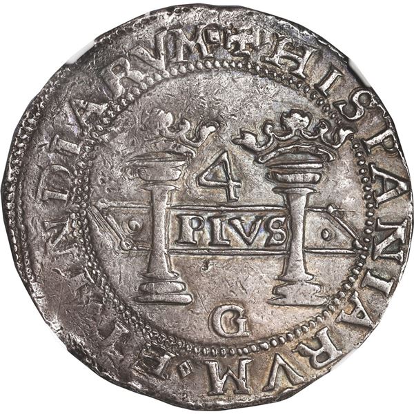 MEXICO, Mexico City, 4 reales, Charles-Joanna, "Early Series," assayer G at bottom between pillars, 