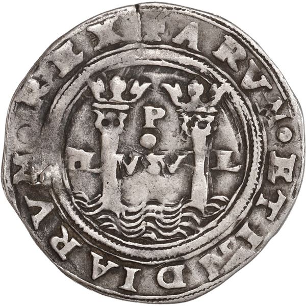 PERU, Lima, 1 real, Philip II, assayer R (Rincón) to left, legends HISPANIA / ARVM, motto PL-VSV-L b