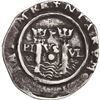 Image 1 : PERU, Lima, 1 real, Philip II, assayer R (Rincón) to left, legends HISPANIA / NIARVM, motto PL-VS-VL