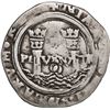 Image 1 : PERU, Lima, 1 real, Philip II, assayer R (Rincón) to left, legends HISPANIA / NIARVM, motto PL-VSV-T