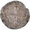 Image 2 : PERU, Lima, cob 8 reales, Philip II, assayer Diego de la Torre, P-8 (round top) to left, *-oD to rig