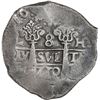 Image 1 : PERU, Lima, cob 8 reales, 1710 H, row of three dots at top, ex-Ugaz.