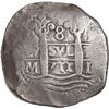 Image 1 : PERU, Lima, cob 8 reales, 1711 M, row of three dots at top, ex-Ugaz.