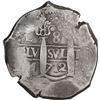 Image 1 : PERU, Lima, cob 8 reales, 1712 M, row of three dots at top, ex-Ugaz.