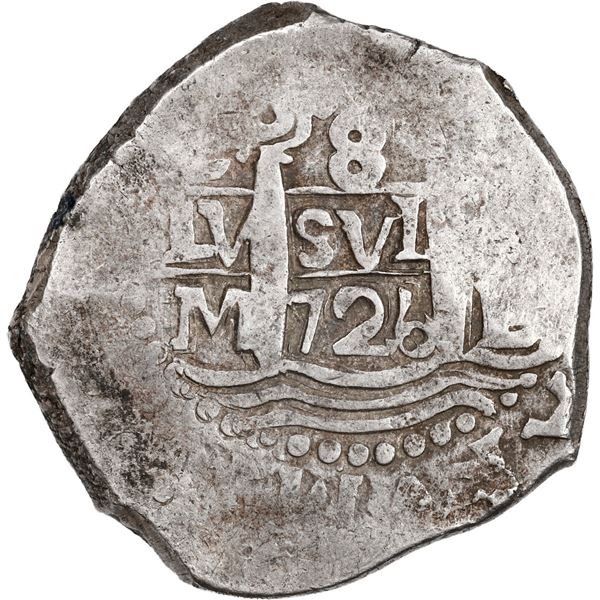 PERU, Lima, cob 8 reales, 1726 M, ex-Ugaz.