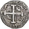 Image 2 : PERU, Lima, cob 8 reales Royal (galano), 1729 N, cross-of-five-dots at top, very rare, NGC VF 25, fi