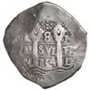 Image 1 : PERU, Lima, cob 8 reales, 1734 N, cross-of-five-dots at top, ex-Ugaz, Calbetó Plate.