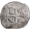 Image 2 : PERU, Lima, cob 8 reales, 1738 N, cross-of-five-dots at top, ex-Ugaz.