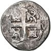 Image 2 : PERU, Lima, cob 8 reales (round flan), 1740, assayer N on pillars side and assayer V on cross side, 