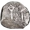 Image 1 : PERU, Lima, cob 8 reales, 1742 V, cross-of-five-dots at top, ex-Ugaz.