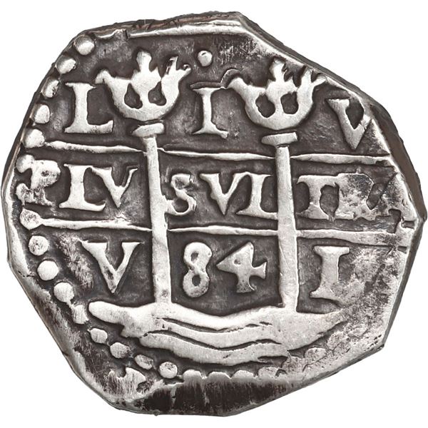 PERU, Lima, cob 1 real, 1684 V, ex-Ugaz.