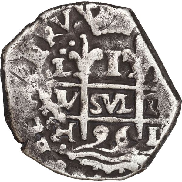 PERU, Lima, cob 1 real, 1696 H, ex-Ugaz.