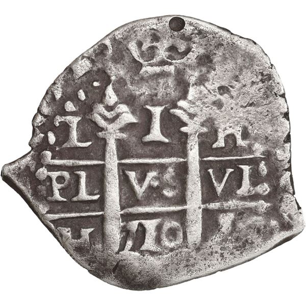 PERU, Lima, cob 1 real, 1710 H, ex-Ugaz.